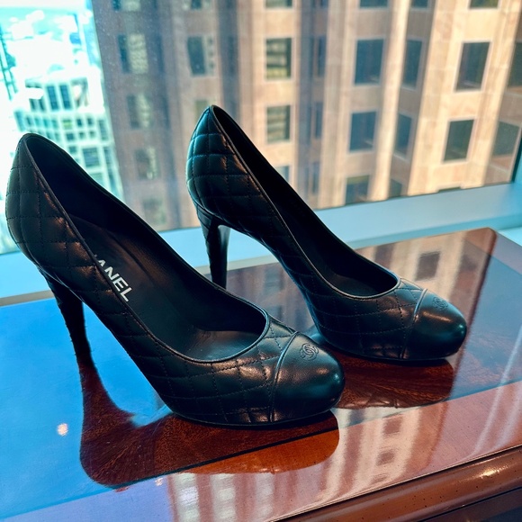 Chanel Quilted Platform Heels - Picture 1 of 12